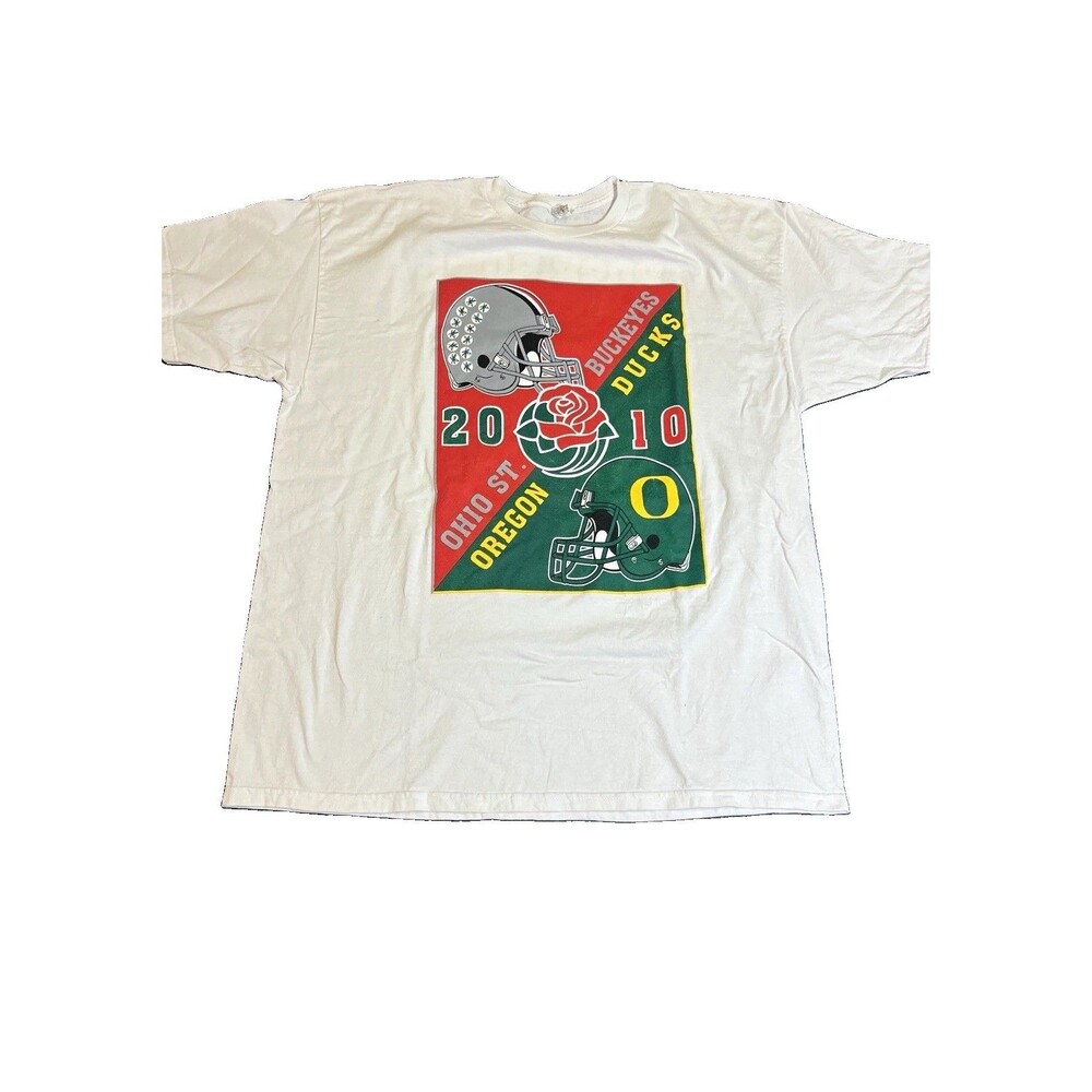 2010 Rosebowl Commemorative tshirt 2XL Ohio State/Oregon Ducks football fan wear